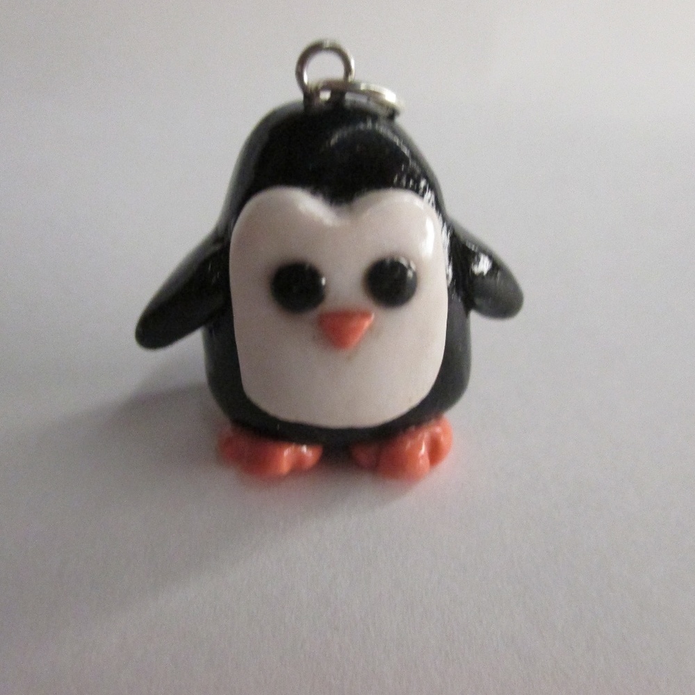 Handmade Polymer Clay Penguin Charms